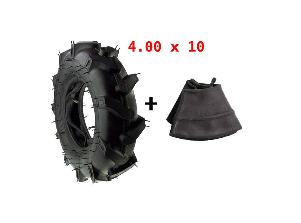 Комплект външна -вътрешна гума  4.00x10 за мотофреза