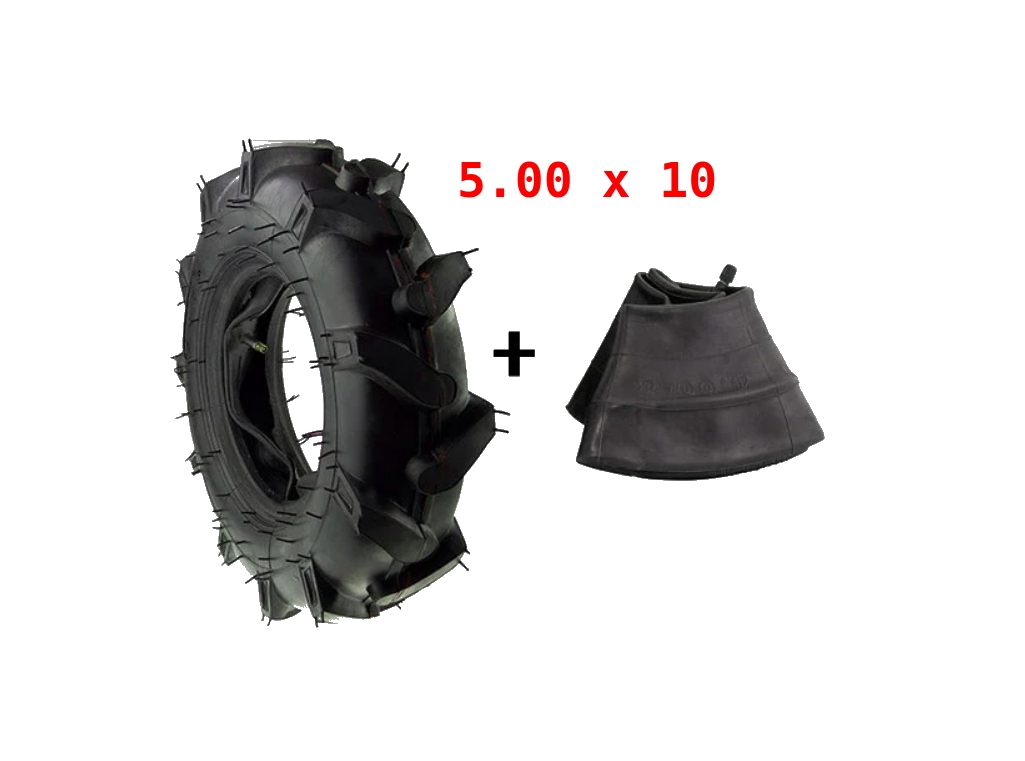 Комплект външна -вътрешна гума  5.00x10 за мотофреза