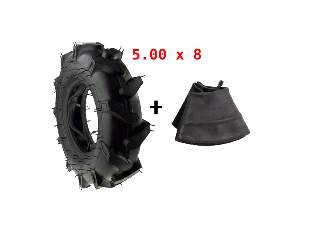Комплект външна -вътрешна гума  5.00x8 за мотофреза