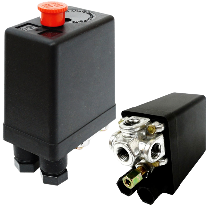  Пресостат монофазен за компресор 230V, 12 бара, 1/4"
