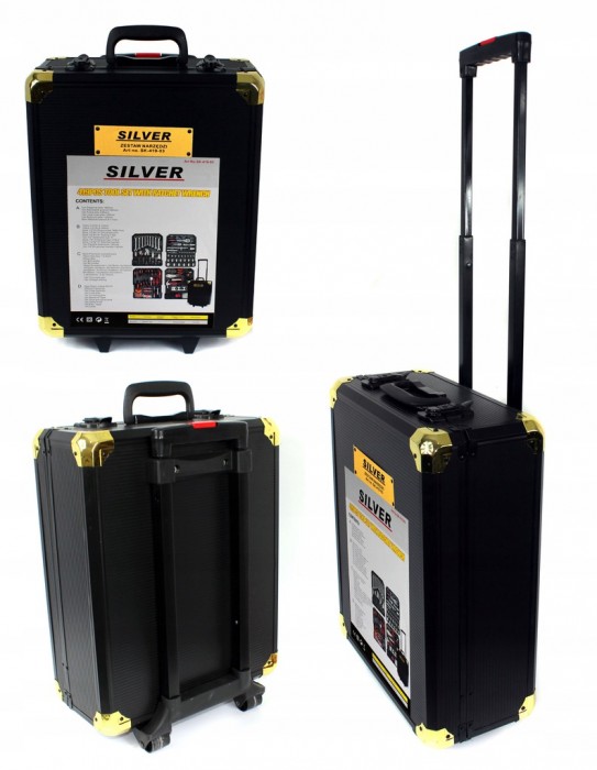 Професионален комплект куфар с инструменти, SILVER, 419 части