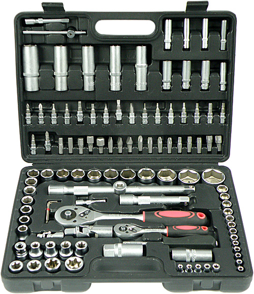 Гедоре комплект 1/2 ", 1/4", CRV, 108 части