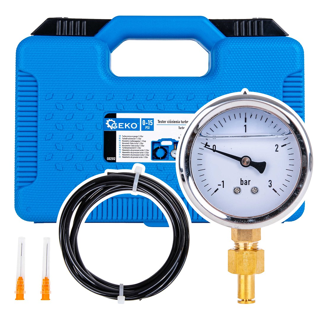 Манометър GEKO за измерване налягането на турбото 1-3 бара, автоинструменти, авто инструменти, avoinstrumenti, avto instrumenti